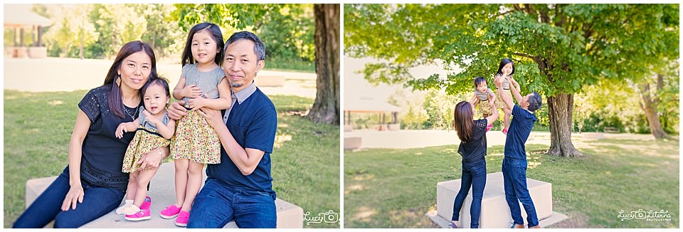 family photo session in the park