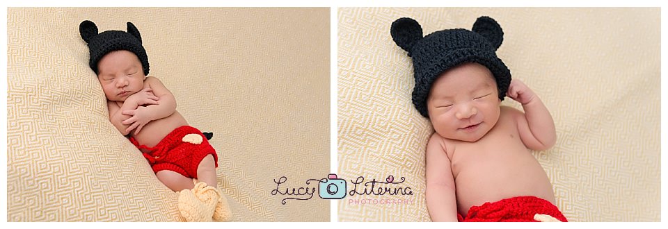 newborn photography Disney style micky mouse