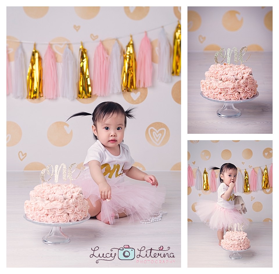 Markham photo studio cake smash photo session