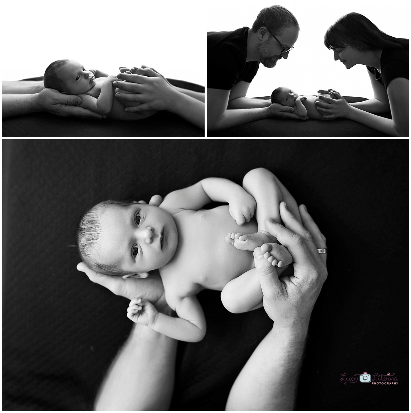 black and white newborn photos